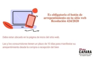 Obligatoriedad del botón de arrepentimiento en los sitios web