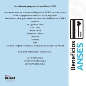 Programa de beneficios Anses incorpora al sector de ferreterías, Encuentro webinar 30-06-2021. 19hrs