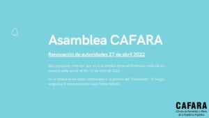 Asamblea CAFARA CAFARA Renovación de autoridades
