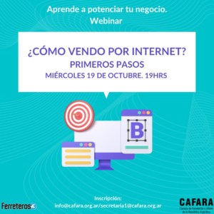 Capacitación modo webinar "Cómo vendo por internet"