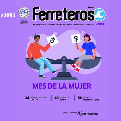 Tapa de revista ferreteros 1081 Revista Ferreteros tapa 1081. Edición marzo 2023